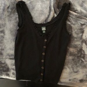 Black Ribbed Tank- Worn once